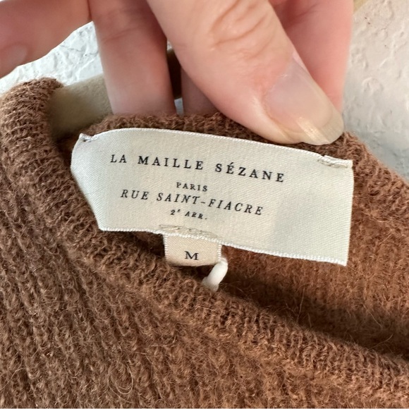 NWT Sezane Gaspard Cardigan Sweater Camel Brown SZ M - Picture 5 of 8